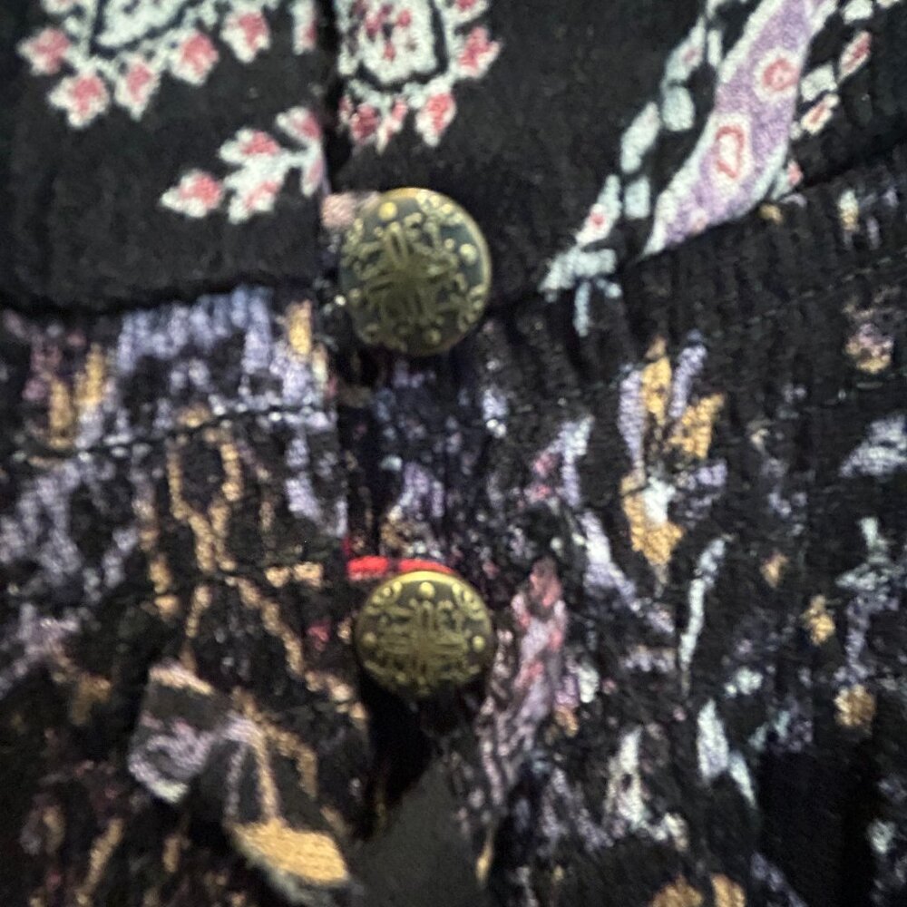 KNOX ROSE purple patchwork boho maxi dress (M) - Picture 3 of 8